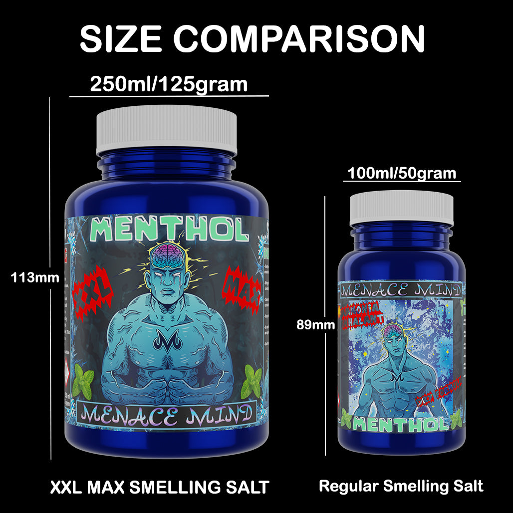 Menthol MAX XXL - Smelling Salt - 250ml - Ammonia Inhalant - Menace Mind®